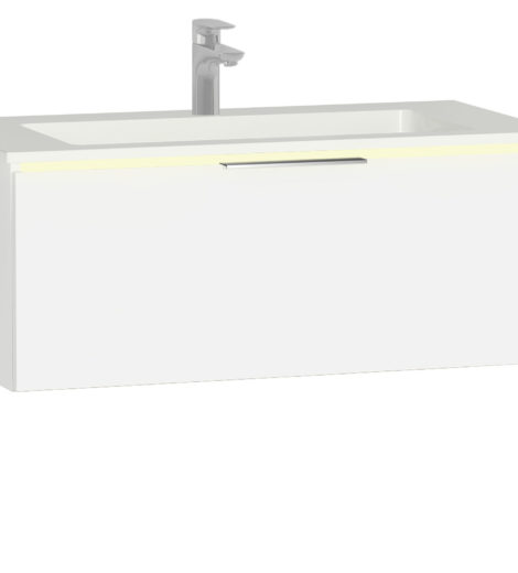 Vitra Ecora Infinit Vanity Unit & Basin 900mm - Gloss White