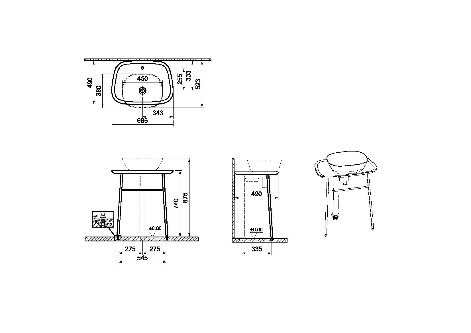 *Ex-display* Vitra Plural Free-Standing Washbasin Unit & WC - Image 2