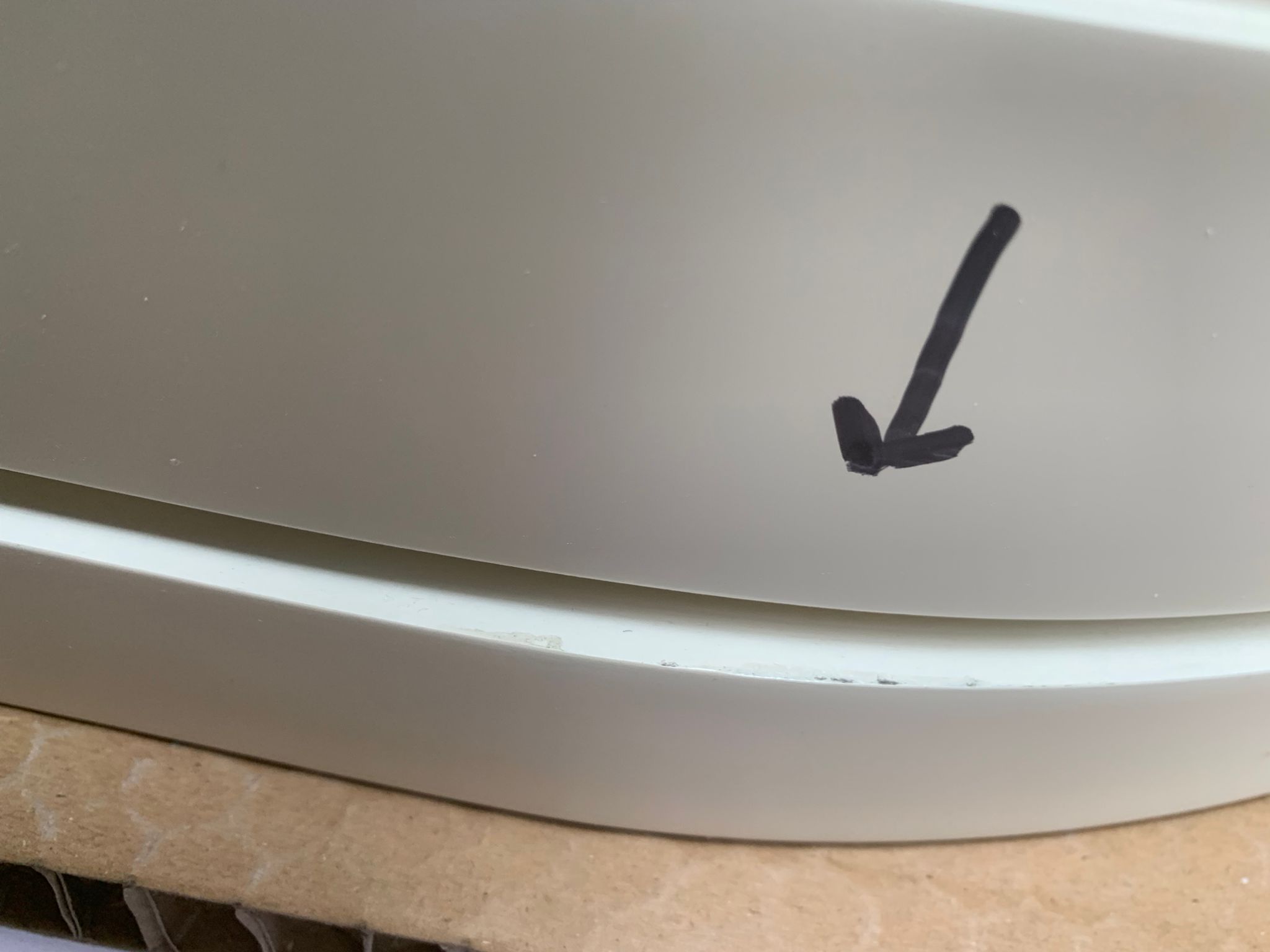 *Ex-display* Burlington 134 Curved Freestanding Vanity Unit - Sand/Carrara Marble - Image 2