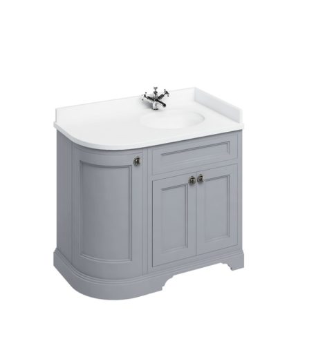 *Ex-display* Burlington 100cm Curved Corner Unit, Worktop & Basin