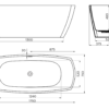 *Ex-display* April Anston 1750 x 750mm Freestanding Bath - Image 2