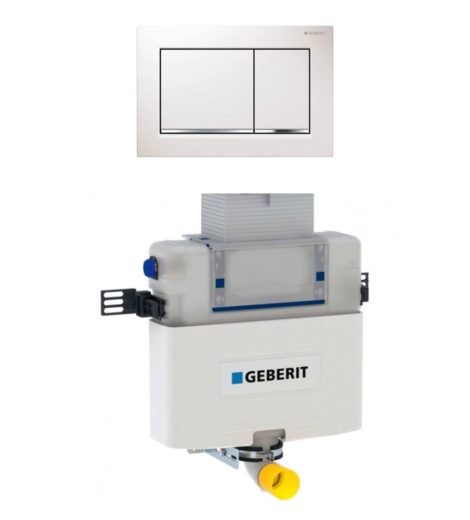 Geberit Omega 120mm Concealed Cistern 820mm & Omega30 Flush Plate