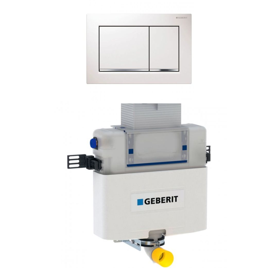 Geberit Omega 120mm Concealed Cistern 820mm & Omega30 Flush Plate